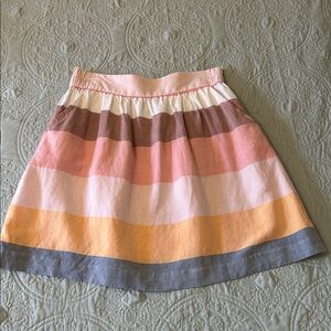 Ann Taylor LOFT Skirt with Multicolor Stripes size Medium
